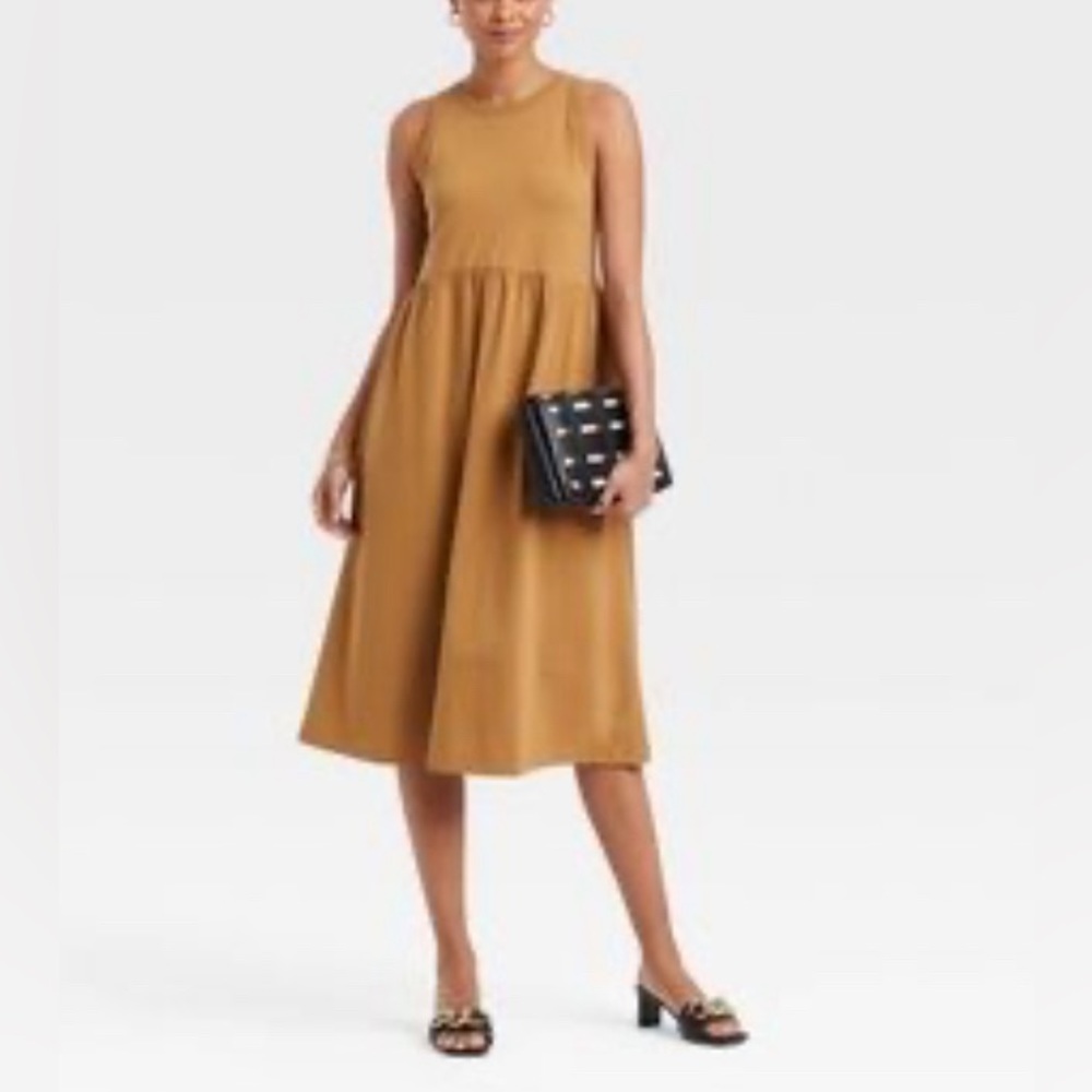 womens sleeveless knit ballet dress a new day mustard
EUC
Large
$15